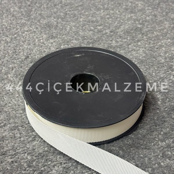 Beyaz Grogren Kurdele 2.5 Cm