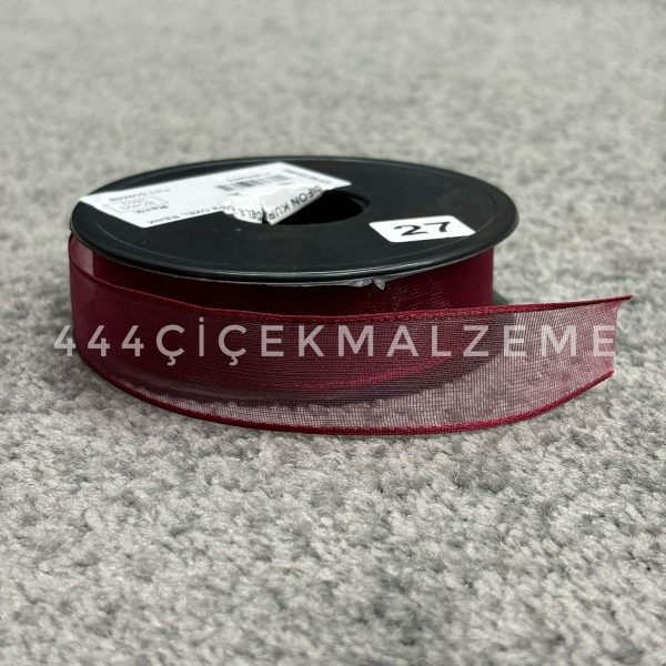 Bordo Şifon Kurdele 2.5 Cm