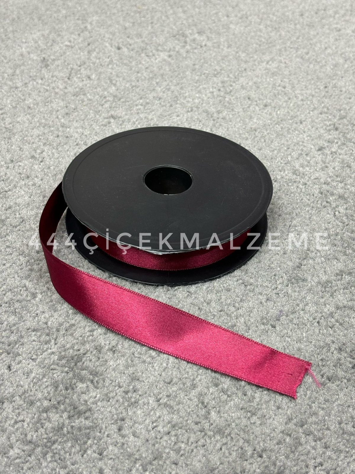 bordo Bordo Saten Kurdele 2.5 Cm - Görsel 1