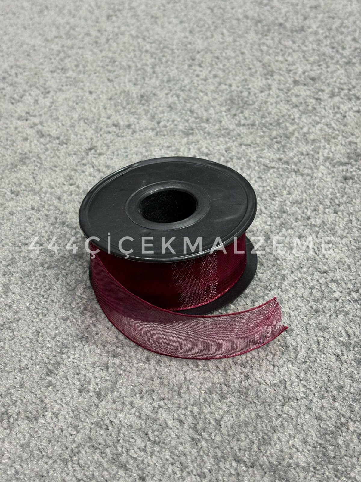 bordo-4cm-şifon Kalın Bordo Şifon 4 Cm - Görsel 1