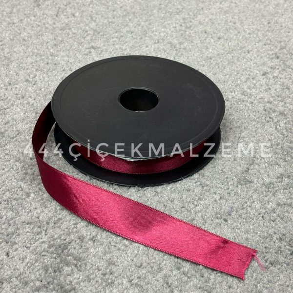 Bordo Saten Kurdele 2.5 Cm