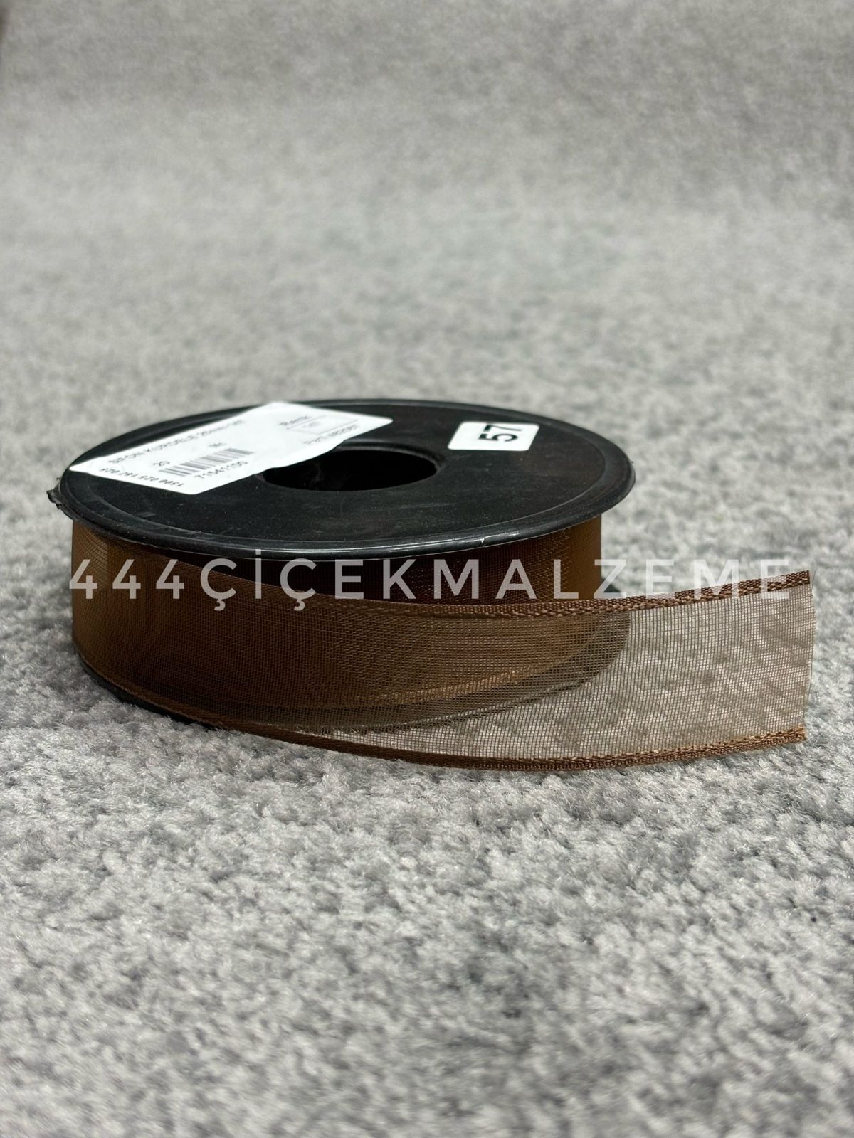 Kahverengi Şifon Kurdele 2.5 Cm - Görsel 1