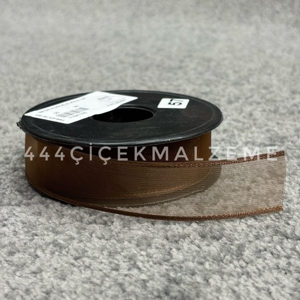 Kahverengi Şifon Kurdele 2.5 Cm