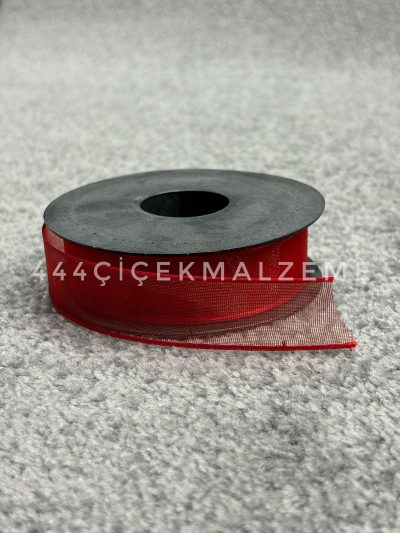 Kırmızı Şifon Kurdele 2.5 Cm