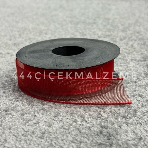 Kırmızı Şifon Kurdele 2.5 Cm