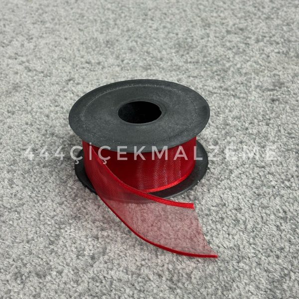 Kalın Kırmızı Şifon 4 Cm