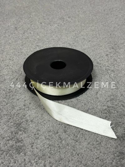 Krem Saten Kurdele 2.5 Cm