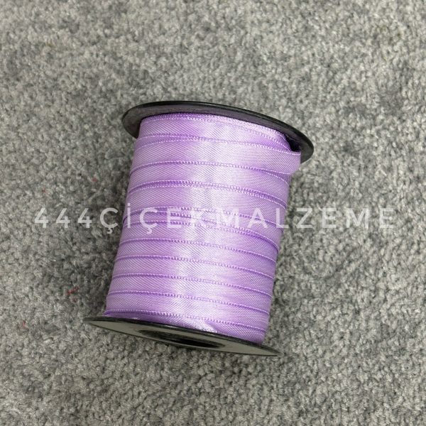 İnce Lila Saten Kurdele 1 Cm