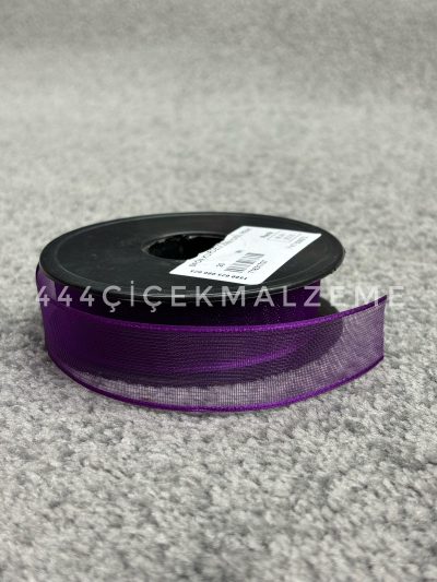 Mürdüm Mor Şifon Kurdele 2.5 Cm