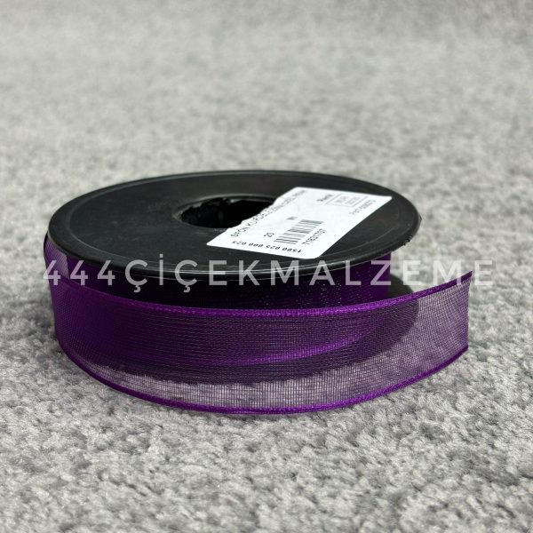 Mürdüm Mor Şifon Kurdele 2.5 Cm