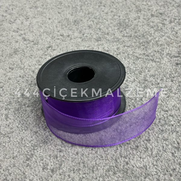 Kalın Mor Şifon 4 Cm