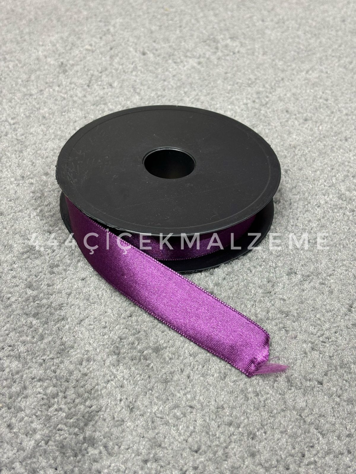 mürdüm Mürdüm Mor Saten Kurdele 2.5 Cm - Görsel 1