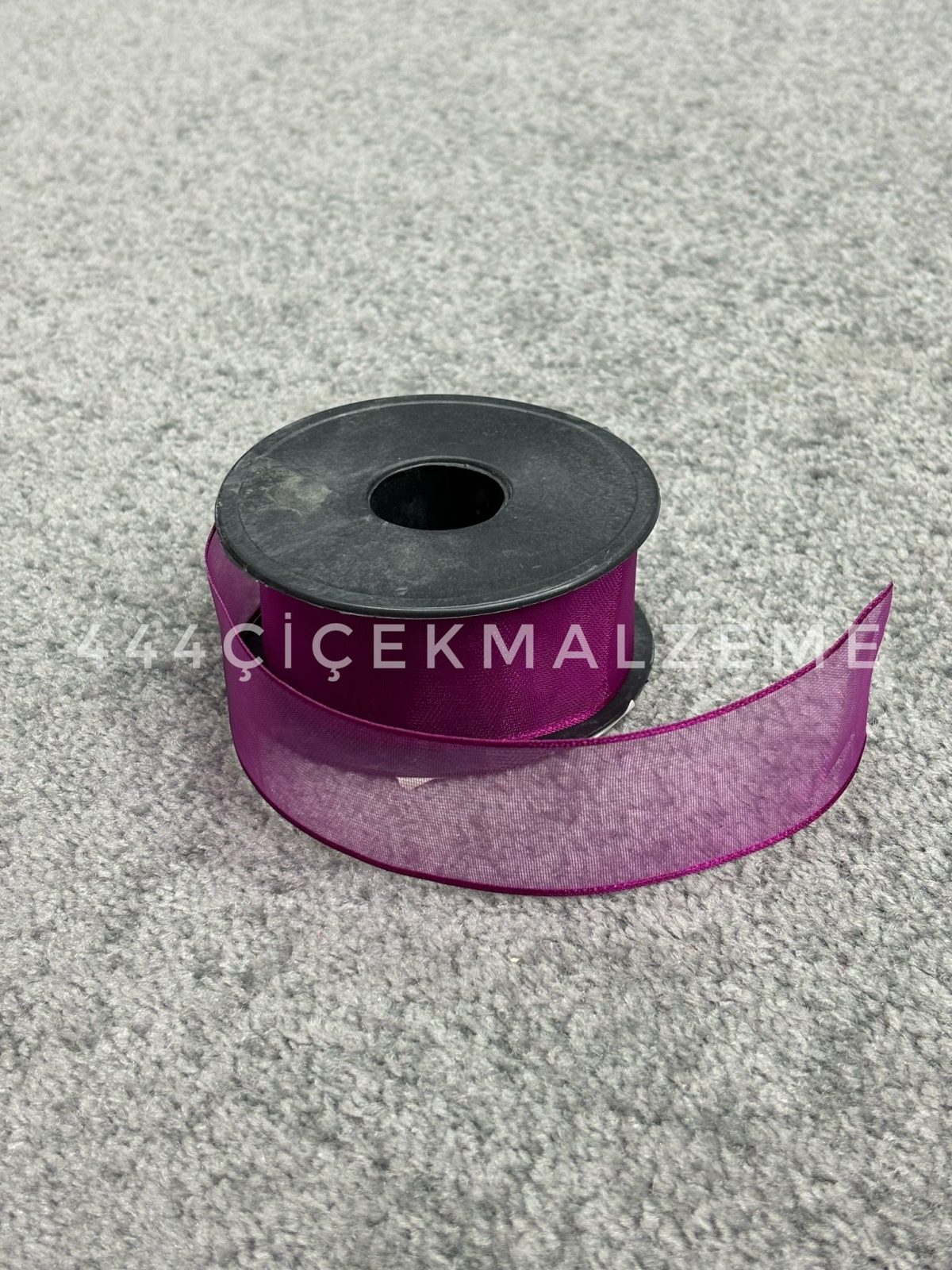 mürdüm-4cm-şifon Kalın Mürdüm Şifon 4 Cm - Görsel 1