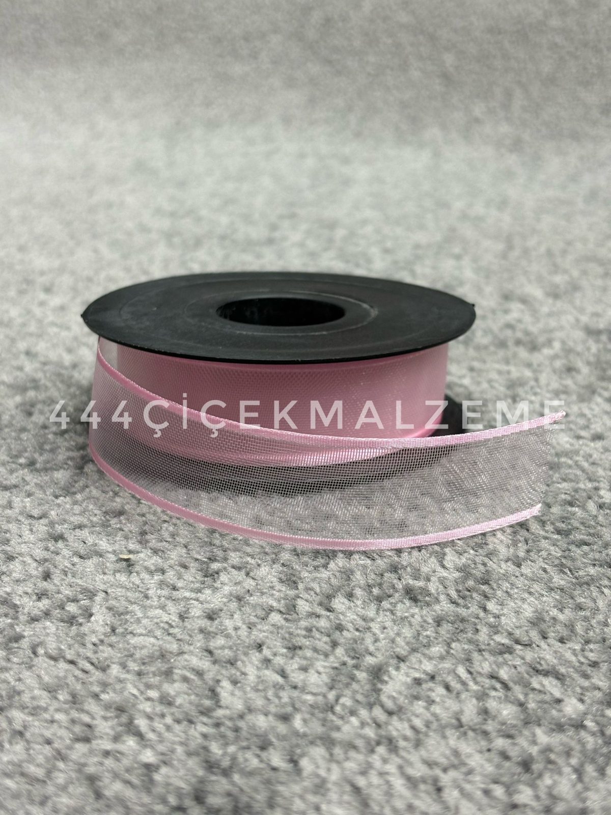 pembe Pembe Şifon Kurdele 2.5 Cm - Görsel 1