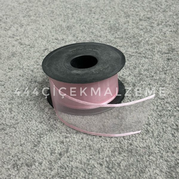 Kalın Pembe Şifon 4 Cm