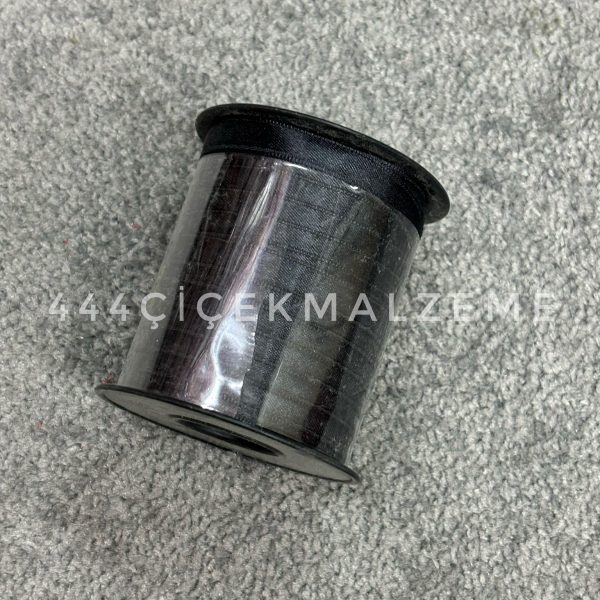 İnce Siyah Saten Kurdele 1 Cm