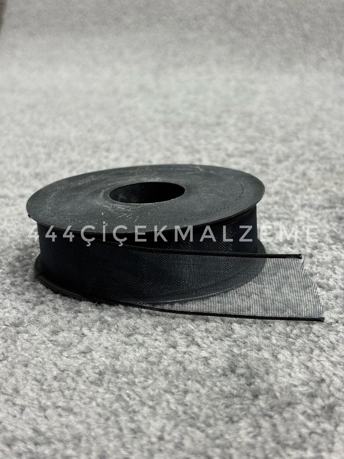 siyah Siyah Şifon Kurdele 2.5 Cm - Görsel 1