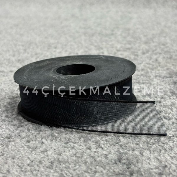 Siyah Şifon Kurdele 2.5 Cm