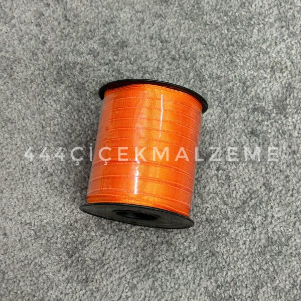 İnce Turuncu Saten Kurdele 1 Cm