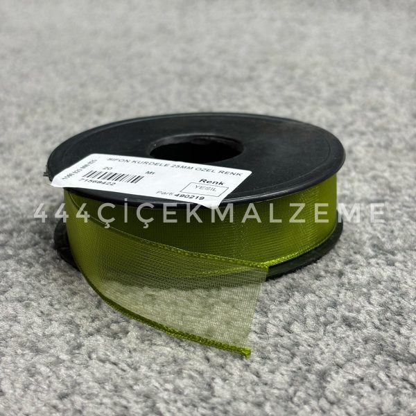 Yeşil Şifon Kurdele 2.5 Cm