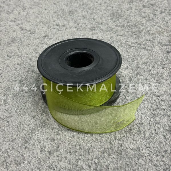 Kalın Yeşil Şifon 4 Cm